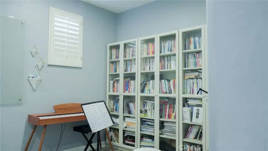 den with shelves