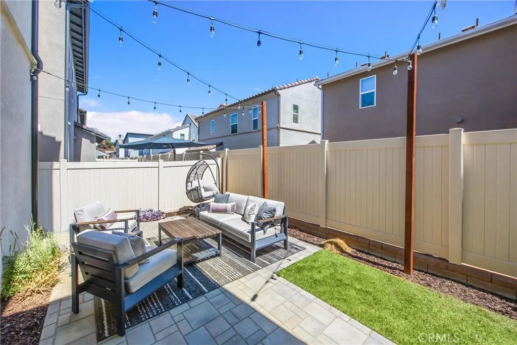 Private backyard patio with a welcoming space for relaxing and entertaining