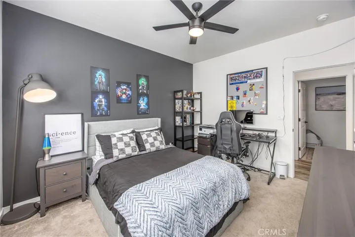 Well-sized secondary bedroom offers comfortable space with room for a dedicated study or workspace