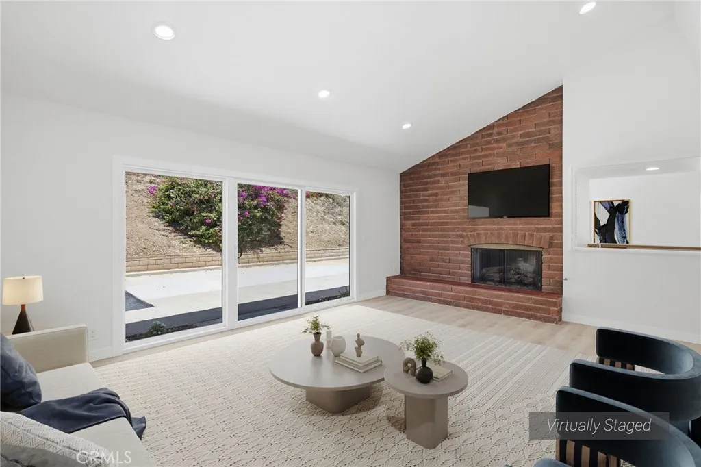 Virtually Staged formal Living room