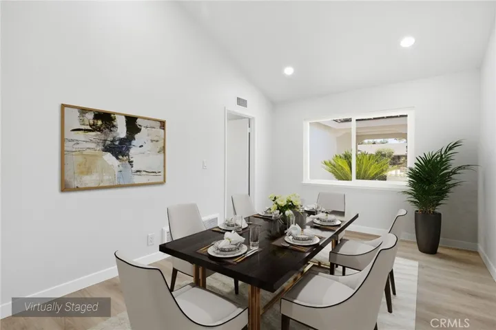 Virtually staged formal dining room