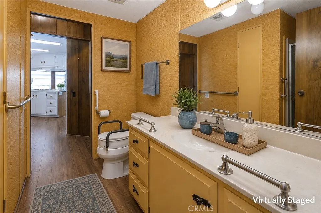 Virtually Staged Primary Bathroom
