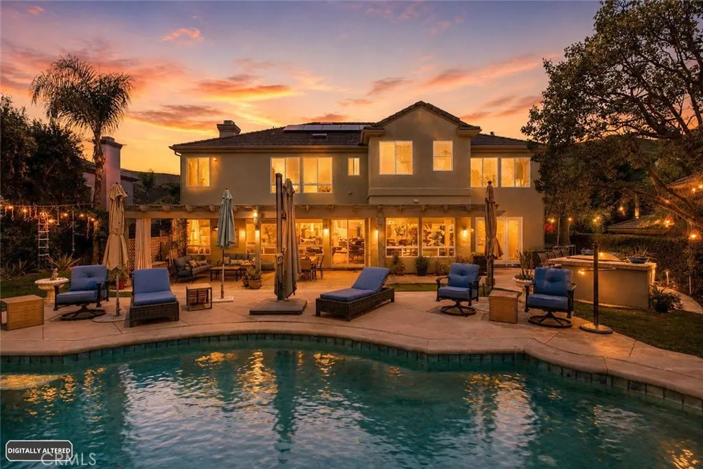 Backyard oasis with pool, spa, BBQ, covered patio, pergola and more