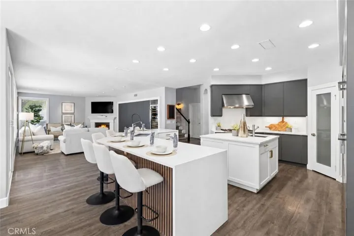 Gourmet kitchen and family room can be accessed from the dining room or entryway