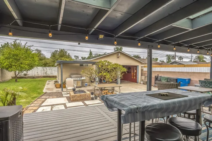 Deck and Back Yard