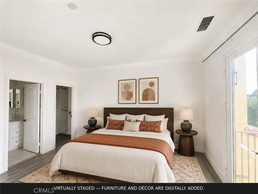 Virtually staged/ the third guest bedroom