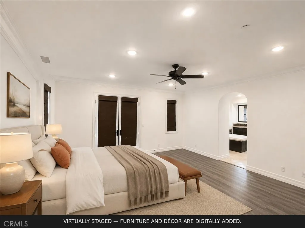Virtually staged/ Primary bedroom