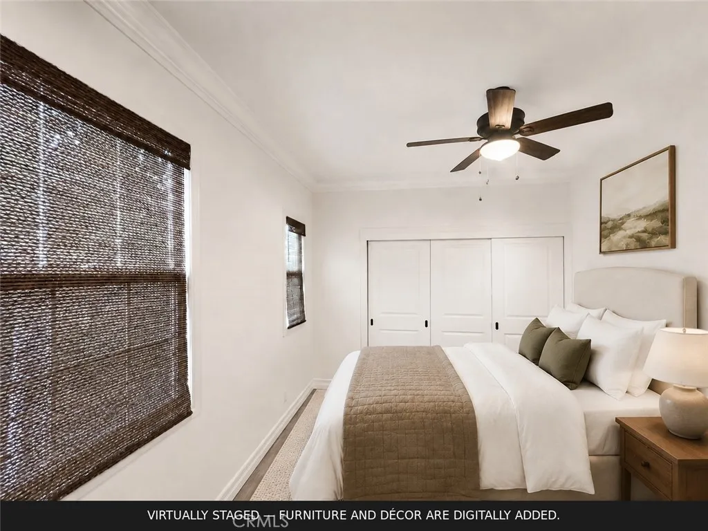 Virtually staged/ downstairs bedroom