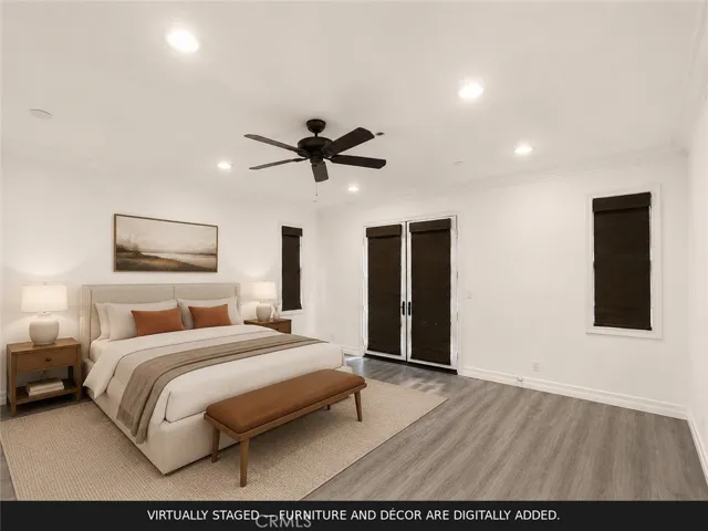 Virtually staged/ Primary bedroom