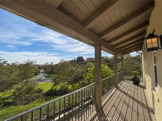 the primary room's balcony