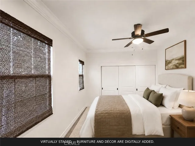 Virtually staged/ downstairs bedroom