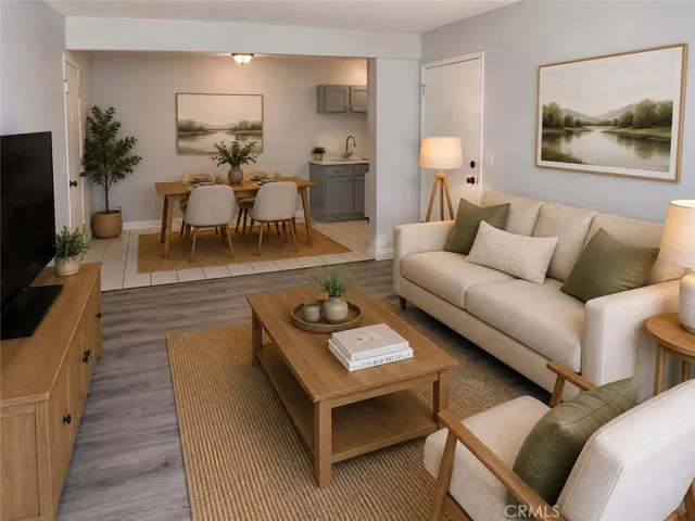 Living /Dining area ( Virtually staged)