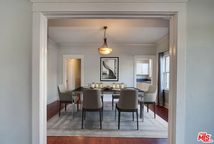 virtually staged dining room