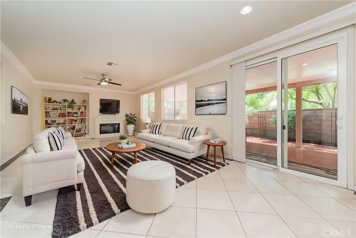 Downstairs Family Room - Virtually staged