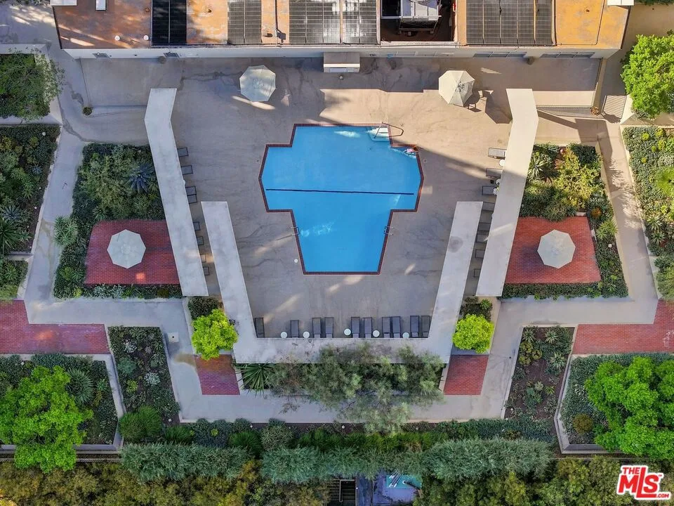 Pool Area Drone Shot Pool Area Drone Shot