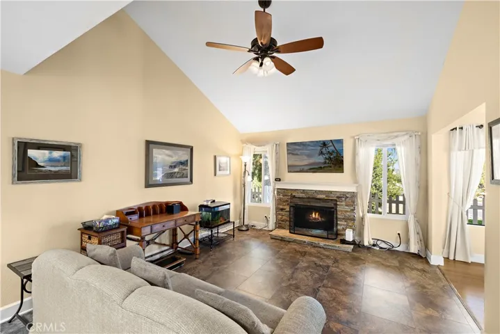Bright living room with panoramic views
