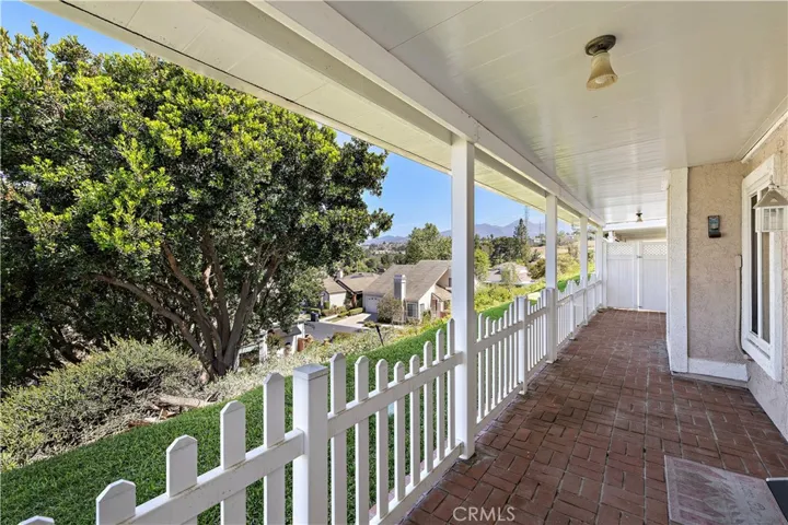 Panoramic views from large covered patio