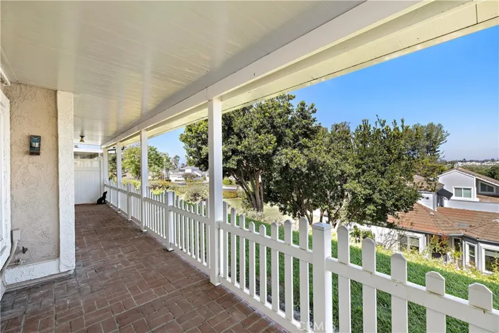 Panoramic views from large covered patio