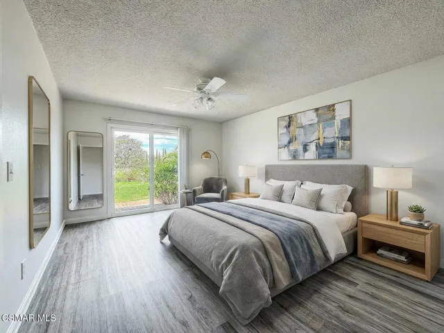 Virtual staged primary bedroom
