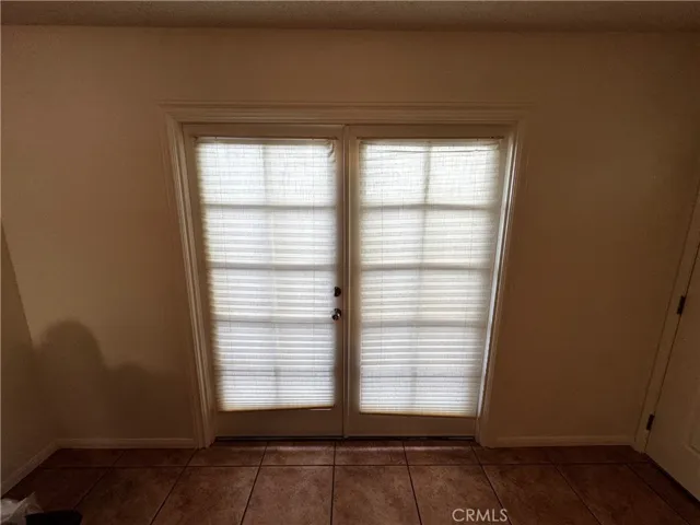 Closed french doors.