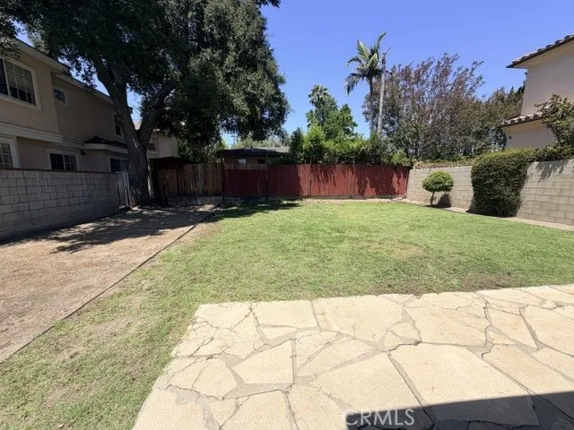 Large private backyard