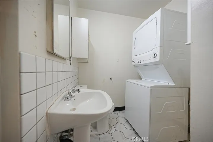 Guest Bathroom with Washer and Dryer