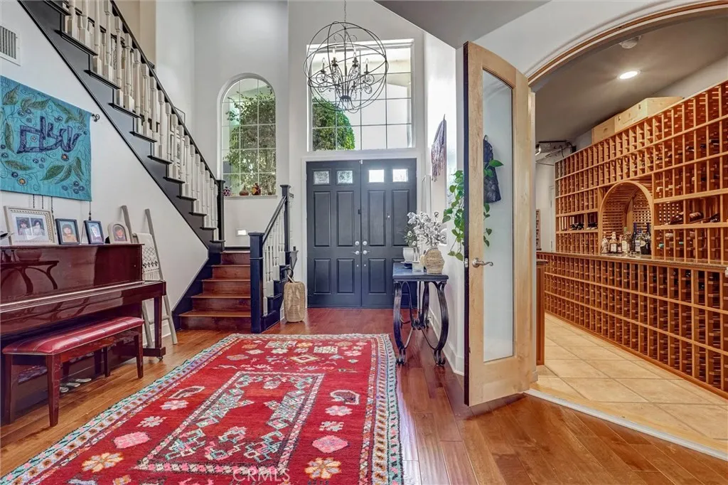 View of wine cellar.