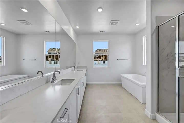 Primary bathroom with soaking tub