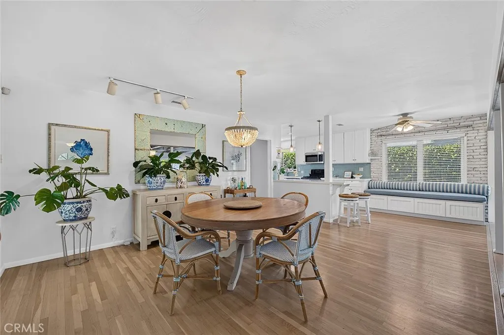 Dining area opens to kitchen, as well as, living room.