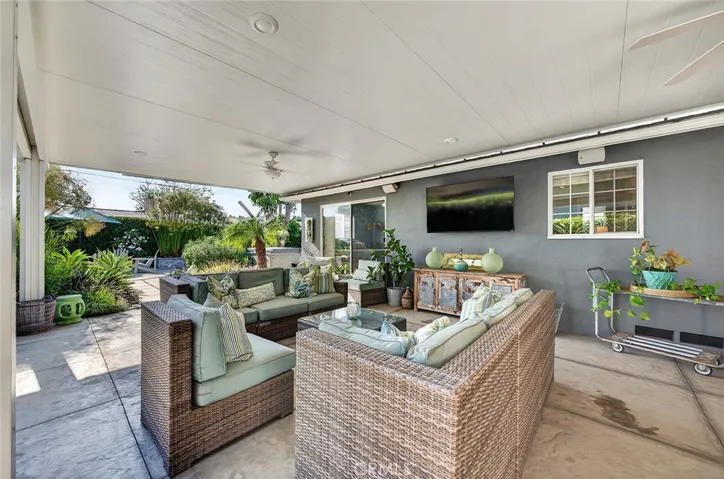 Outside patio lounge becomes a true extension of the living space.