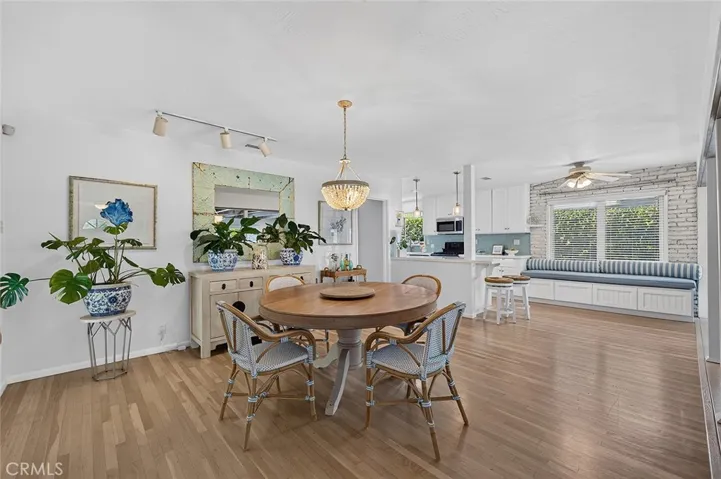 Dining area opens to kitchen, as well as, living room.