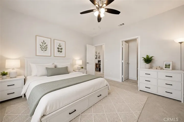 Virtually staged furniture upstairs bedroom 4