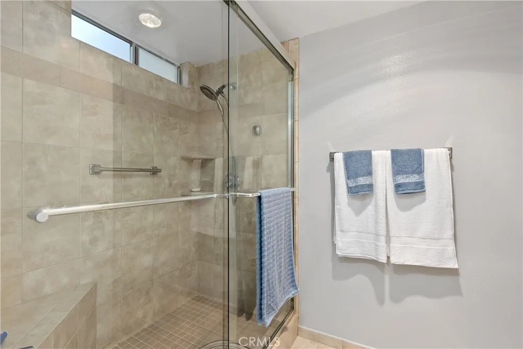 Walk-in shower in ensuite bathroom Walk-in shower in ensuite bathroom