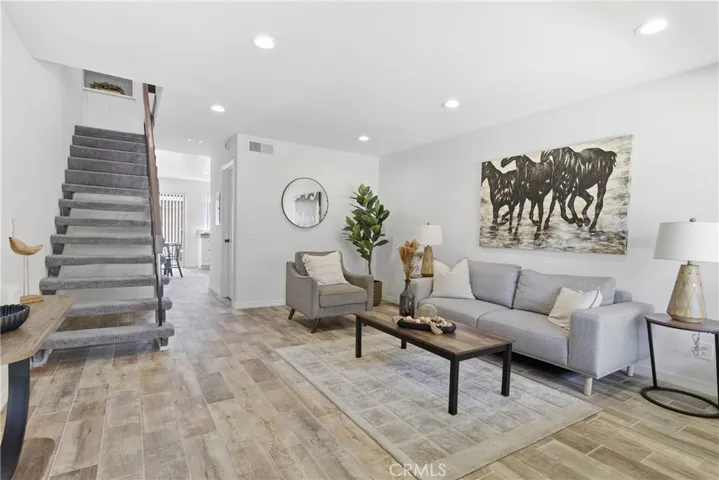 Entry and main living room space