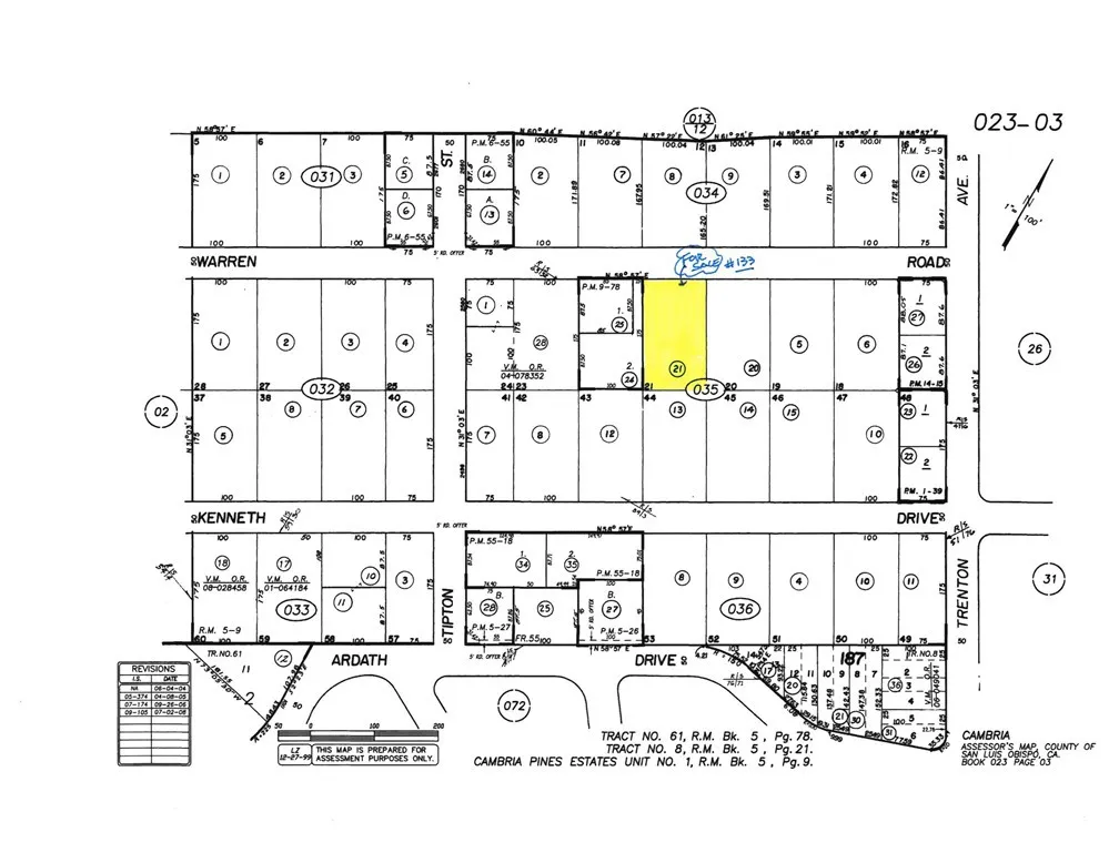 100'x175'. #133 CCSD.