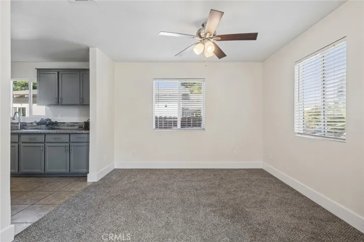 Large dining area off the kitchen and open to the living room.