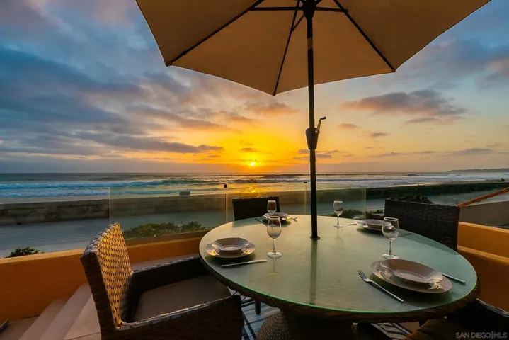 Elevated 1st floor Patio for enhanced water views and stunning sunset.