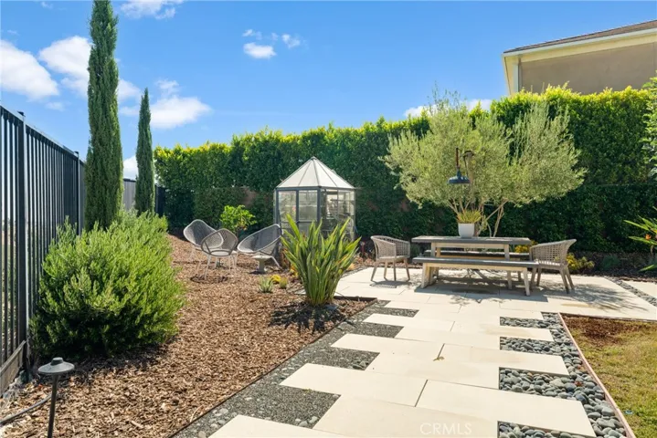 backyard from path