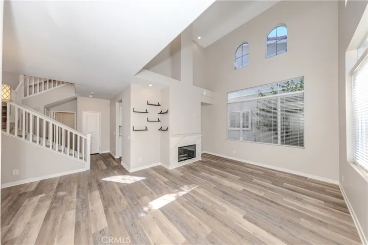 Entry to the living room with TONS of natural light