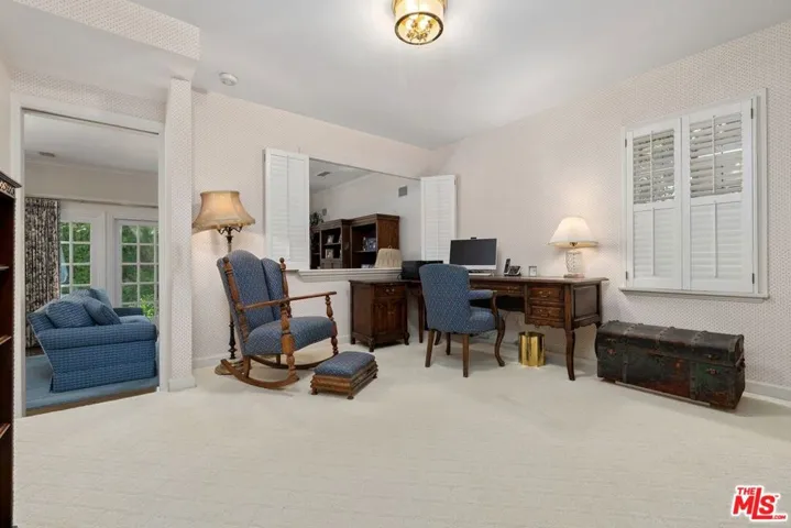 Bedroom converted into an offi