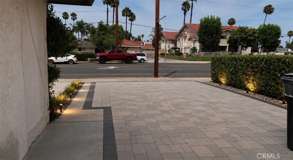 Parking pad area digitally altered