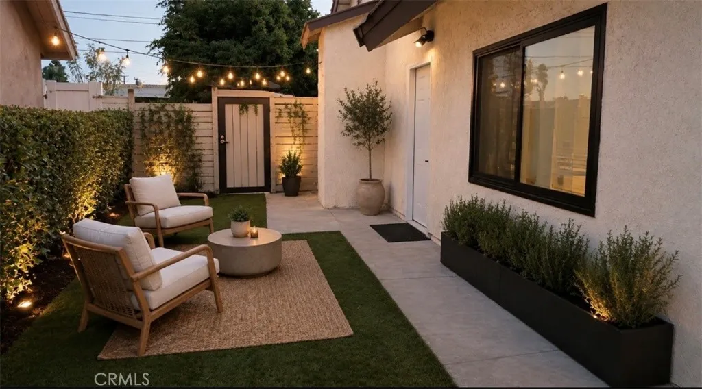 Patio area digitally altered
