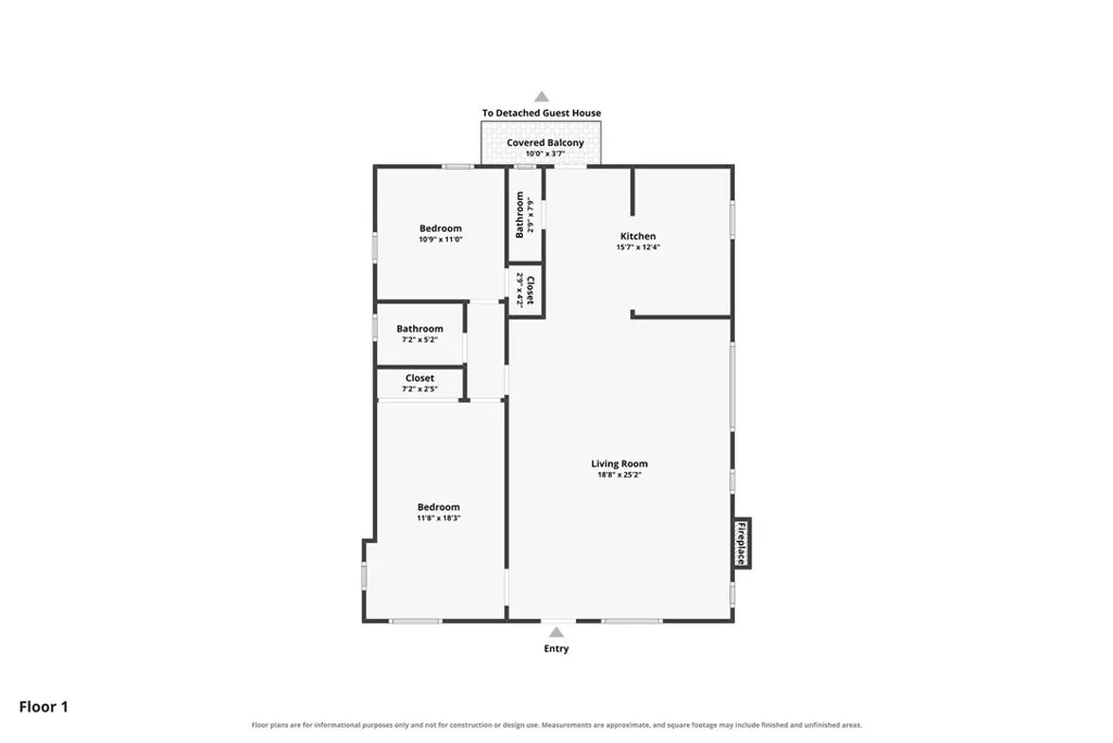 Main residence floor plan.
