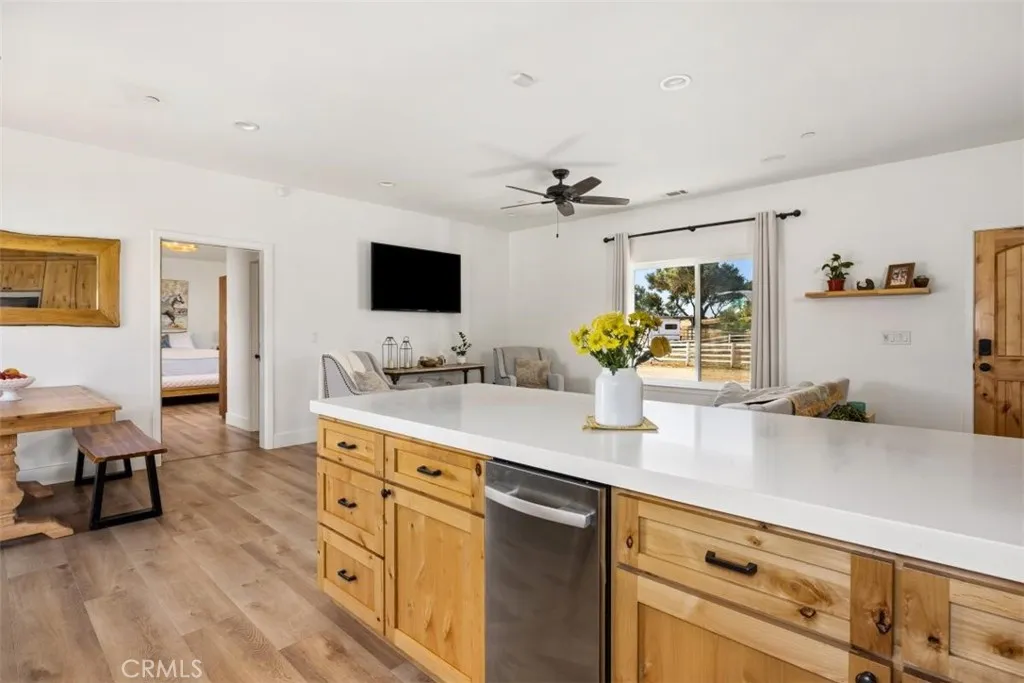 kitchen with build in trash compactor