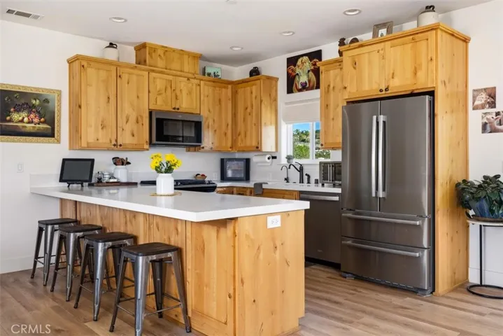 kitchen with custom cabinets