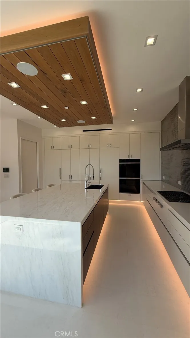 Kitchen area with Mable Counters