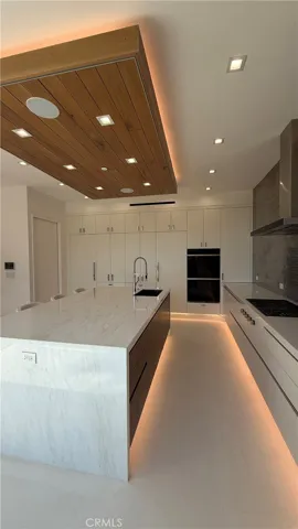 Kitchen area with Mable Counters