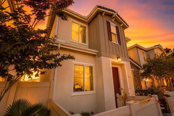 Evening sky, exterior front