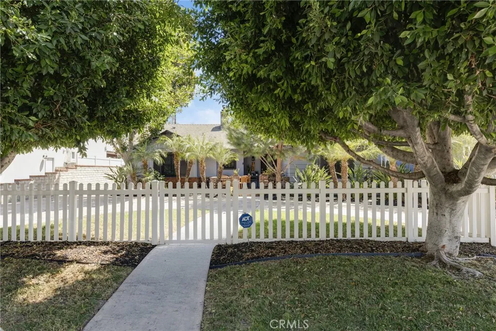 Front gate and view of the property