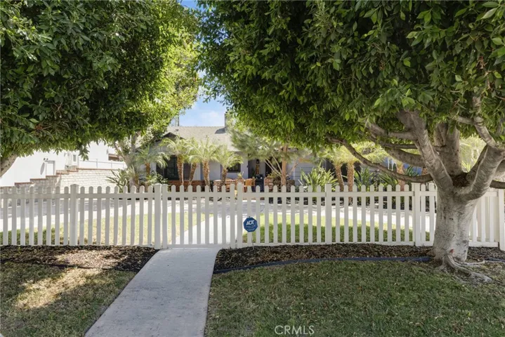Front gate and view of the property